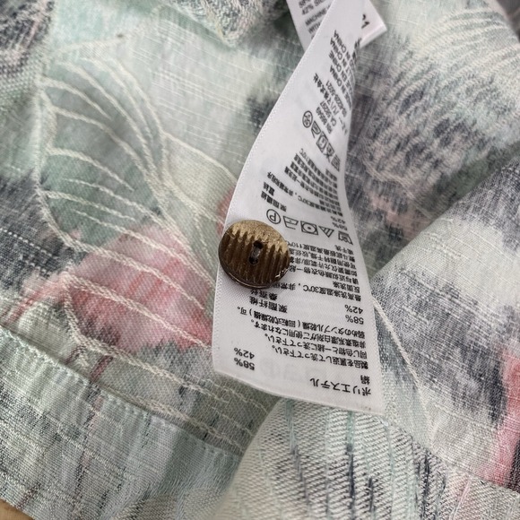 Tommy Bahama Shirt Men's XL Hawaiian Camp Shirt Silk Blend Floral Flamingos - Picture 10 of 12